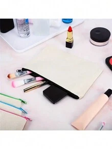 Flowers, Butterflies, Bows, Halloween, Christmas, Clutch, Coin Purse, Toiletries, Makeup Bag, DIY, Send Girlfriend, Valentine's Day, Send Mom, Mother's Day, Travel, Bag, Women's Bag, Travel Essentials, Cloth Bag, Custom Name, Autumn New Fashion, Christmas Gifts, Holiday Essentials - Beige - View 7