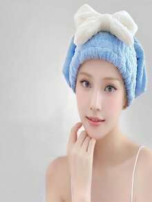 1pc Super Absorbent Quick-Drying Coral Fleece Hat, Thickened Turban Shower Cap. - Multicolor - View 11