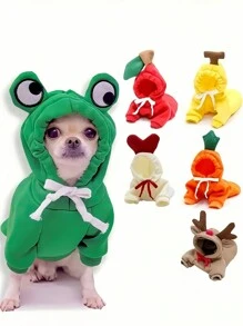 Cute Fruit Design Hoodie For Dogs - Cat & Small Dog Sweatshirt, Suitable For Medium Small Pets In Autumn/Winter