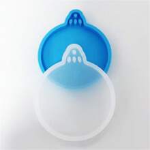 1/2/4PCS Mặt dây chuyền hình tròn trang trí Giáng sinh Khuôn nhựa Epoxy, Móc khóa trang sức thủ công DIY để làm đồ trang trí Giáng sinh - nhiều màu - Xem 15