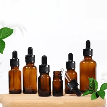 5pcs Amber Glass Dropper Bottles (5ml-100ml), Tincture Bottles With Glass Droppers, Suitable For Essential Oils, Aromatherapy, Perfumes, Laboratories, Pharmaceuticals, Liquids, Travel, Glass Bottles With Glass Droppers Home Bathroom Decor Fall Decor Back To School