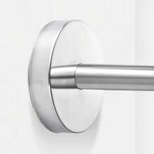 Futchoy U Forma Asta Doccia Senza Foratura Doccia Tenda Asta Vasca Arco Bar Acciaio Inox - Argento - Visualizzare 8