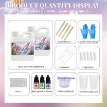 100ml/200ml/500ml/1000ml透明水晶環氧樹脂套件，零氣泡樹脂，適用於桌面和酒吧鑄造，透明樹脂製作手工藝品，生日/派對/節日禮物 - Epoxy Resin - 查看 16