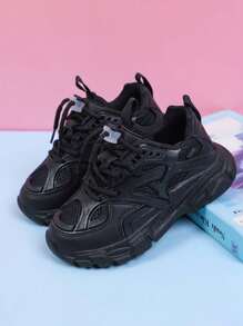 1 Pair Unisex Kids Casual Breathable Anti-Slip Soft Bottom Cute Running Shoes, Children Sports Sneakers Suitable For All Seasons