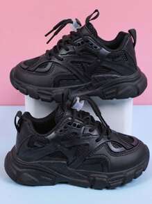 1 Pair Unisex Kids Casual Breathable Anti-Slip Soft Bottom Cute Running Shoes, Children Sports Sneakers Suitable For All Seasons