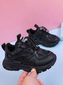 1 Pair Unisex Kids Casual Breathable Anti-Slip Soft Bottom Cute Running Shoes, Children Sports Sneakers Suitable For All Seasons