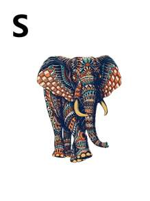 1pc Asymmetrical Shaped Wooden Elephant Puzzle, Adult Leisure Game Toy, Great Gift For Family, Friends, Christmas, Puzzle, Elephant, Wooden Puzzle,Puzzles>Adult,Adult Games>Adults Puzzles,1000 Pieces Jigsaw