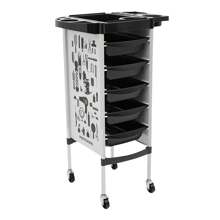 Multipurpose Hairdresser Trolley 5 Drawers With 4 Wheels Salon Mobile Organizer Outdoor Decor