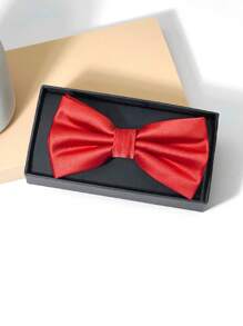 1 件男士高品质双层可折叠纯色领结，送给男朋友/父亲的节日礼物，多种颜色，休闲时尚配饰 - 彩色 - 查看 21