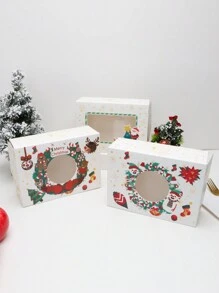 5pcs/10pcs Christmas Gift Box, Cartoon Christmas Apple Box, Portable Gift Box, Suitable For Party & Holiday Christmas Christmas DecorChristmas Decorations Christmas Bags Christmas Gifts Christmas Christmas Decorations Christmas Pajamas Christmas Gifts Christmas Decor - Paper - View 10
