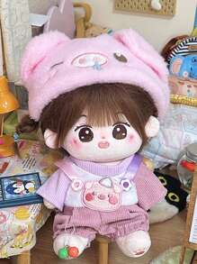 20cm Doll Clothes Set For Male & Female Dolls,  Animal Series Overalls (Doll Not Included)
