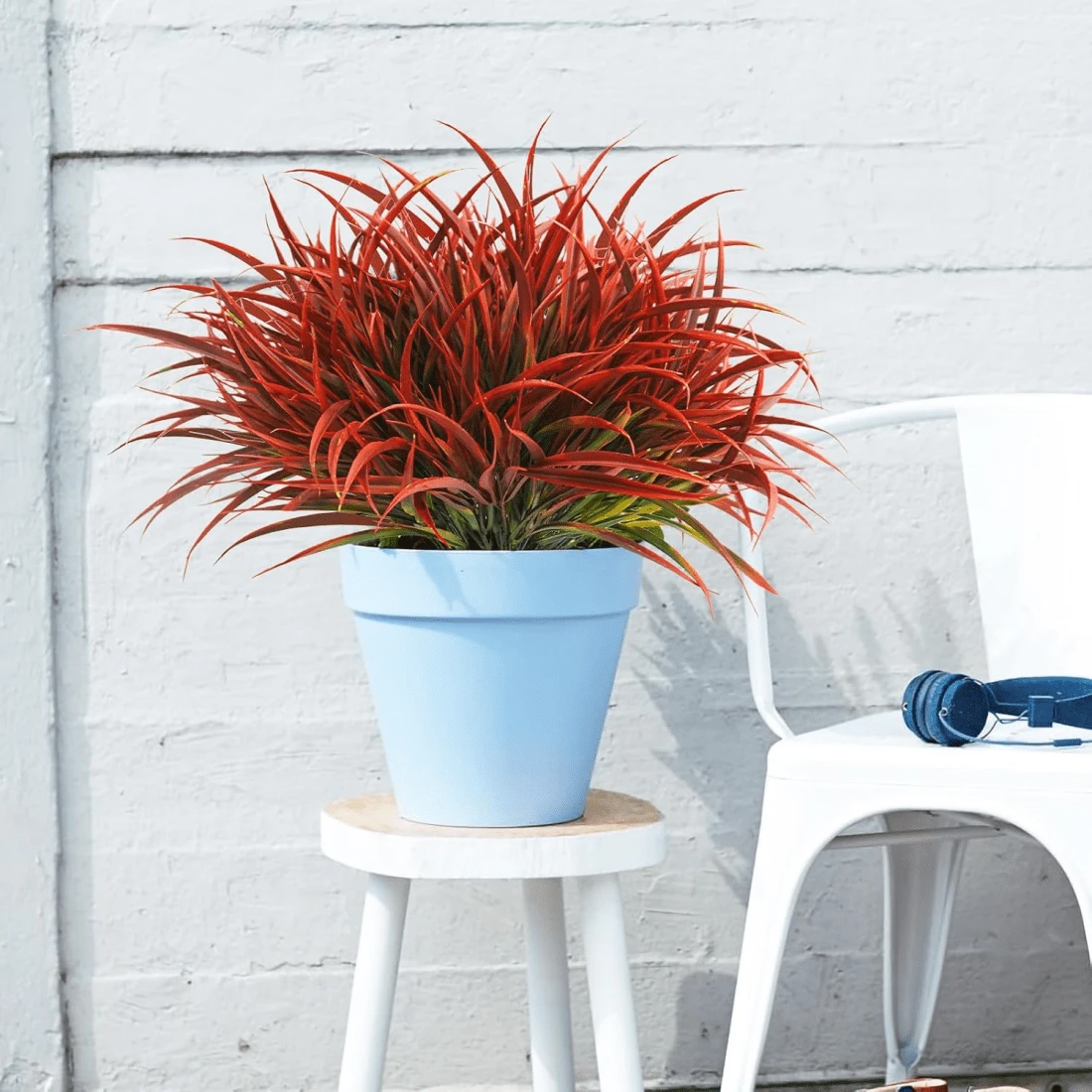 Günstig Pflanzen Kaufen In Der Nähe 4 Bündel wetterfeste künstliche Outdoor Pflanzen, Fake-Gras Pflanzen