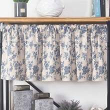 1pc Vintage-Inspired Short Curtain-Rod Pocket Design For Easy Hanging Perfect For Living Room.Bedroom.Kitchen&More-Washable  Home Decor