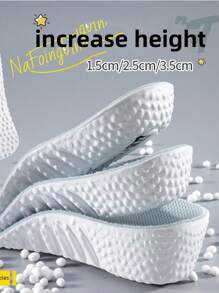 7cm Invisible Height Increasing Insoles For Men & Women, Comfortable For Sports Shoes - Grey - View 1