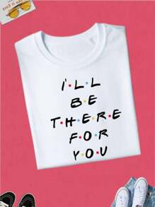 Playera de hombre y mujer, playera para parejas UNA PIEZA  Camisa cuello redondo, Frase - Blanco - Ver 3