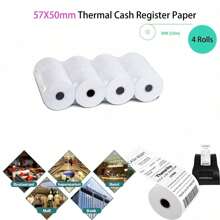 Thermal Paper Receipt Rolls Paper Fits All Credit Card Receipt Paper Thermal Receipt Paper Fits All Mini Thermal POS Printer - Multicolor - View 10