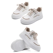 Women's Casual Tennis Shoes With Breathable Platform In Various Colors Lightweight Comfortable For Women Fashion Platform AURA 46127-28 - 棕色 - 查看 6
