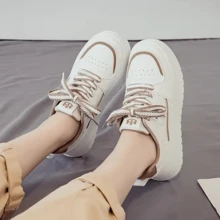 Women's Casual Tennis Shoes With Breathable Platform In Various Colors Lightweight Comfortable For Women Fashion Platform AURA 46127-28 - 棕色 - 查看 4