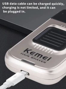 Kemei Professional High-Quality USB Rechargeable Male Electric Shaver Km-Tx11 - Khaki - View 4