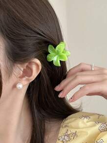Set de 2 pinzas de pelo con flor de acrílico degradado elegante y pequeño, accesorios de peinado chic para recogido de mujer, regalos del Día de San Valentín, pinzas de pelo, sujetadores de pelo, pinzas de pelo