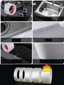 1 Roll, Aluminum Foil Tape Roll, Oil-Proof And Anti-Fouling Fireproof Tape, Suitable For Kitchen Stove Oven, Kitchen Sink Sink, Living Room Fireplace, Stove, Toilet, Bathroom Shower Room Glass, Outdoor Swimming Pool, Garden Water-Proof, Doors And Windows Seepage-Proof, Roof Crevices Water-Proof And Leak-Proof, Home Decoration, Christmas Gifts, Home Gifts, Room Decoration,