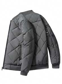 Nouvelle veste matelassée à col de base-ball matelassé avec motif argyle