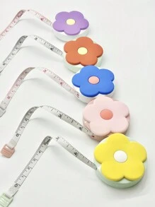 1 pièce Mini mètre ruban rétractable de couleur macaron, règle double face, pour mesurer la longueur, la hauteur, la distance, le buste, la taille, les hanches, le corps, les vêtements