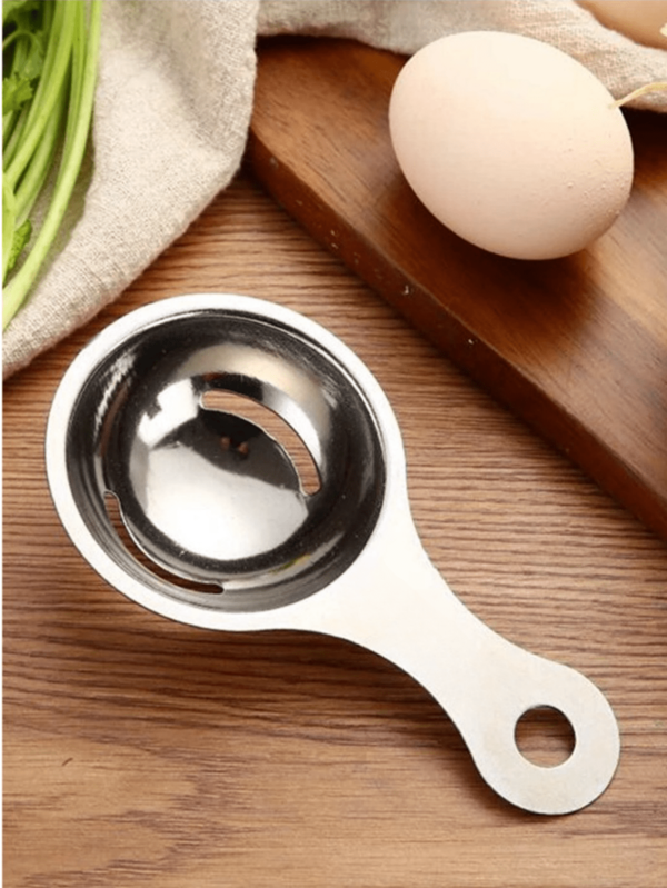 1pc Stainless Steel 430 Egg White Separator, Kitchen Egg Separation Tool, Practical Baking Utensil
