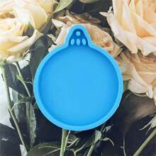 1/2/4PCS Mặt dây chuyền hình tròn trang trí Giáng sinh Khuôn nhựa Epoxy, Móc khóa trang sức thủ công DIY để làm đồ trang trí Giáng sinh - nhiều màu - Xem 14