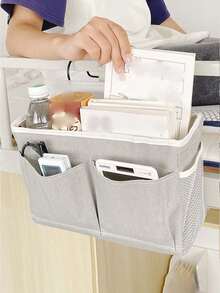 1 Giỏ đựng đồ gia dụng để đầu giường, Đồ gia dụng, Đồ dùng tốt cho ký túc xá sinh viên, Túi treo đầu giường, Kệ đựng đồ - Màu thuần - Xem 3