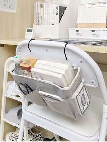 1 Giỏ đựng đồ gia dụng để đầu giường, Đồ gia dụng, Đồ dùng tốt cho ký túc xá sinh viên, Túi treo đầu giường, Kệ đựng đồ - Màu thuần - Xem 6