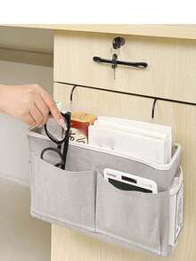 1 Giỏ đựng đồ gia dụng để đầu giường, Đồ gia dụng, Đồ dùng tốt cho ký túc xá sinh viên, Túi treo đầu giường, Kệ đựng đồ - Màu thuần - Xem 7