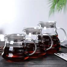 1PC Range Server Clear Range Server Clear Glass Coffee Server For Drip Coffee Maker, Standard Glass Coffee Carafe, Coffee Pot With Lid, Clear, 01 360ml(12oz) Pour Over Coffee Maker Back To School