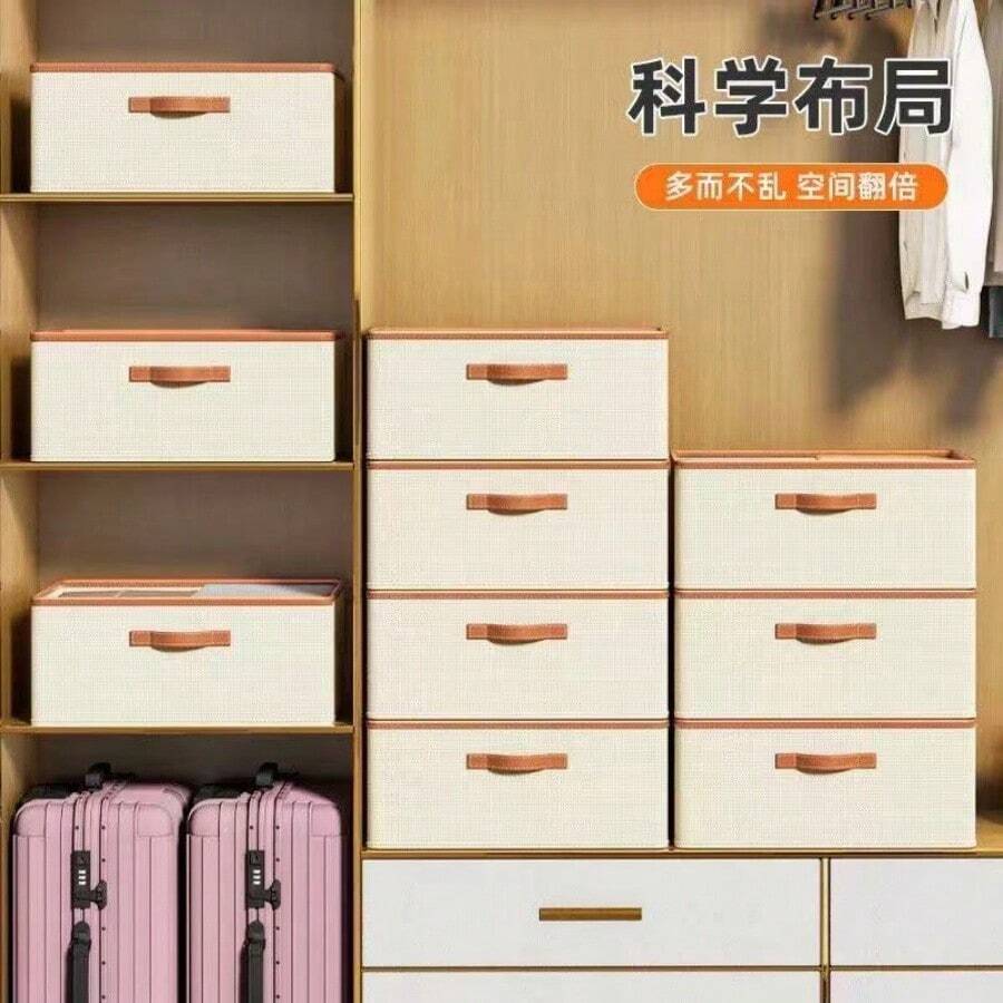 Extra Large Capacity Clothes Storage Box, Foldable Organizer Bin For
