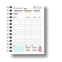 Caderno Fluxo de Caixa p/ controle financeiro 200 pgs - Multicolorido - Visão 2