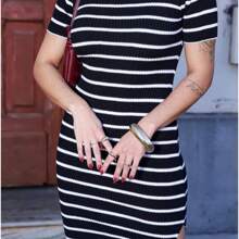 Evangelical Gospel Tube Midi Trico Modal Dress / Women's Formal Executive Secretary Clothing / Women's Party Clothing - Lạc đà - Xem 2