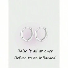 2pcs.925 Sterling Silver Small Earrings, Daily Commuting, Photography, Electroplating Process Jewelry, Three Specifications, Choose Large, Medium And Small At Will