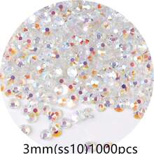 1000/500 bucăți 2mm/3mm/4mm/5mm Cristal de jeleu transparent cu spate plat, strasuri de bricolaj, strasuri de rășină în formă rotundă pentru meșteșuguri, pantofi, decor artistic, recipiente pentru machiaj, strălucire în întuneric