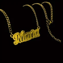 1 件女士时尚吊坠项链，定制双层不锈钢名字项链，日常佩戴配饰，可定制独特礼物，圣诞礼物，万圣节礼物 - 多色 - 查看 13