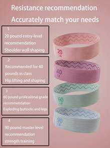 Yooa Elastic Band, Aluteal Fitness Resistance Band,Pilates Beautiful Buttocks Band,Raised Buttocks Circle, Knitted Band, Weight Stretching Training Gym Accessories