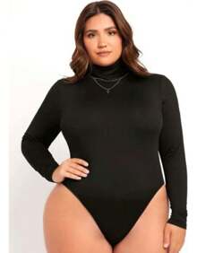 Body Bory Plus Size Bori  Collant Manga Longa Suplex  Tamanho Grande  M G G1 G2 G2 G3