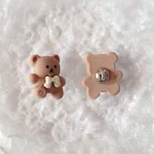 6/12pcs Cute Rabbit, Bear, Strawberry Resin & Metal Sewing Shank Buttons For Sweater, Knit Cardigan, DIY Decorative Crafts