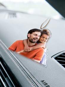 1 pezzo Accessorio personalizzato per appendere foto in auto, decorazione auto personalizzata, decorazione interna auto con foto di famiglia, accessorio personalizzato per foto in auto, decorazione interna auto, regalo foto specchio retrovisore, regalo di compleanno, regalo anniversario, regalo per coppia, regalo foto di famiglia, regalo per fidanzato/marito/papà, regalo per fidanzata/moglie/mamma