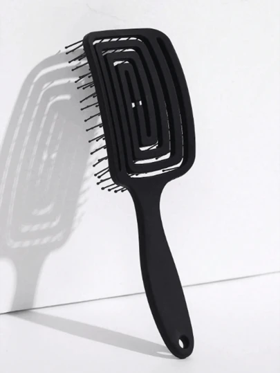 1 Piece Popular Maze Haircut Massage Comb For Women, Styling Magic Breathable Dry Hair Comb (Black) Body Care For Travel,Outdoor,Sport,Office,School,Women Valentine Gift Birthday Boyfriend Girlfriend