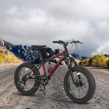 Kids Bike 20 Inch Wheels, Fat Tire Snow Mountain Bike Ages 8-12 Year Old, Hight Carbon Steel, 7 Speed Teenager Children Kid's Bicycles - 紅色 - 查看 10