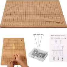 Rope Weaving Fixing Tool - Cork Board 8 * 8inch (One Instruction Manual For Rope Weaving Is Provided) Rope Weaving Square Soft Cushion Board, Cork Board