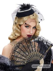 Blonde Long Flapper 20s Wigs For Women 1920s Finger Wave Retro Curly Synthetic Hair For Women Cosplay Halloween Christmas New Year Party Costume - Linen Gold - View 3