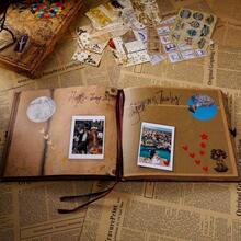 OUR ADVENTURE BOOK Adventure Book Scrapbook Photo Album Retro Style Embossed Letter Cover Travel Diary Journal Scrap Book Kit For Couples,Memory Book For Anniversary Wedding,Valentines Day Gifts - Màu sắc cổ điển - Xem 8