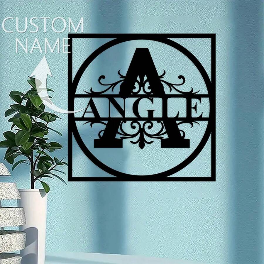 1pc Custom Metal Monogram Signs, Metal Name Signs, Initial Signs, Metal Monogram Letters, Home Decor, Metal Wall Art, Outdoor Signs, Personalized Metal Signs