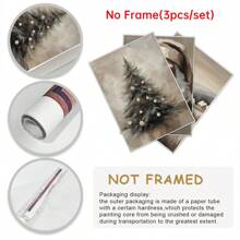 画廊 3 件套圣诞印刷品 | 圣诞节可印刷家居装饰 | 圣诞装饰品 | 圣诞墙壁艺术印刷品 | 帆布海报，家居、客厅、卧室帆布墙面装饰 - 彩色 - 查看 9